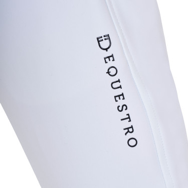 Pantalon d’équitation enfant unisexe Equestro x FISE grip genoux Blanc