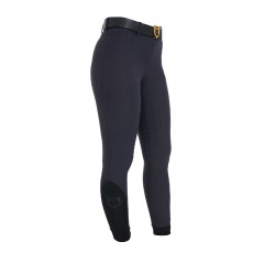 Pantalon d’équitation femme Equestro full grip taille haute doublé polaire Marine blazer Bleu marine