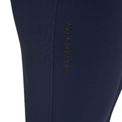 Pantalon d’équitation femme Equestro grip genoux taille haute doublé polaire Marine blazer Bleu marine