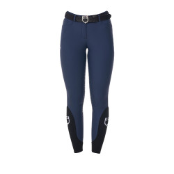 Pantalon d’équitation femme Equestro x FISE full grip Marine blazer Bleu marine