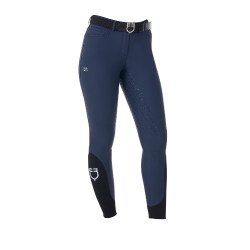 Pantalon d’équitation femme Equestro x FISE full grip Marine blazer Bleu marine