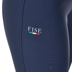 Pantalon d’équitation femme Equestro x FISE full grip Marine blazer Bleu marine