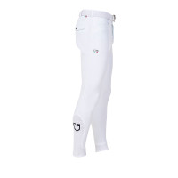 Pantalon d’équitation homme Equestro x FISE full grip Blanc
