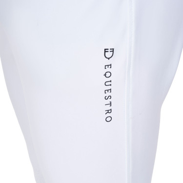 Pantalon d’équitation homme Equestro x FISE full grip Blanc