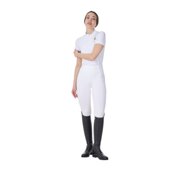 Polo de concours femme stretch Equestro x FISE manches courtes
