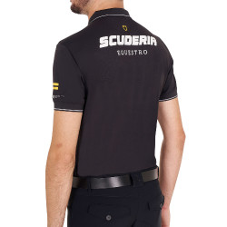 Polo homme Equestro Scuderia manches courtes Noir Polo homme Equestro Scuderia manches courtes Noir