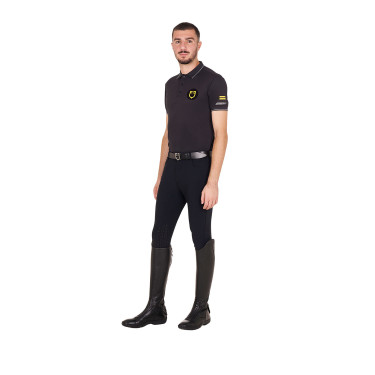 Polo homme Equestro Scuderia manches courtes Noir Polo homme Equestro Scuderia manches courtes Noir
