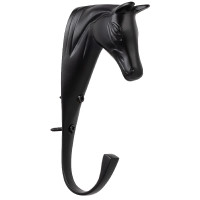 Porte bride de cheval en laiton massif Supreme Noir