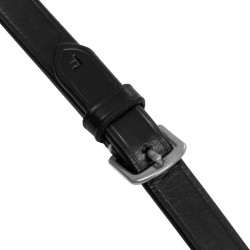 Rênes en caoutchouc Equestro grip en relief et finitions argentées