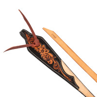 Rênes western Pool’s dark floral tooling Noir / naturel