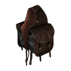 Sacoche Pool's Bisaccia Handtooled Marron foncé