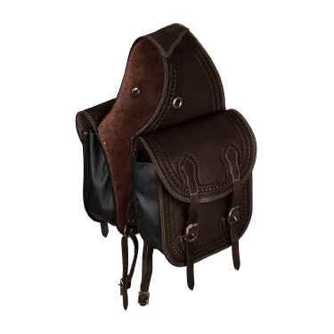 Sacoche Pool's Bisaccia Handtooled Marron foncé