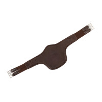 Sangle bavette Equestro en cuir Marron foncé