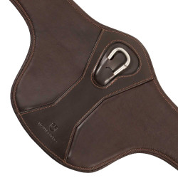 Sangle bavette Equestro en cuir Marron foncé