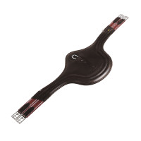 Sangle de saut Equestro en cuir avec protège-boucles Marron foncé