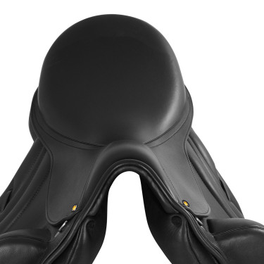 Selle de dressage monoflap Equestro en cuir Noir