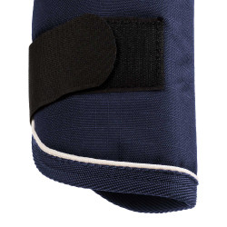 Set guêtres de transport et protège-queue Equestro patch en caoutchouc Marine Bleu marine