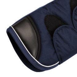 Set guêtres de transport et protège-queue Equestro patch en caoutchouc Marine Bleu marine