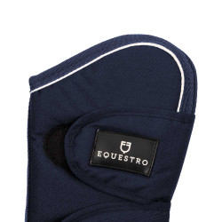 Set guêtres de transport et protège-queue Equestro patch en caoutchouc Marine Bleu marine
