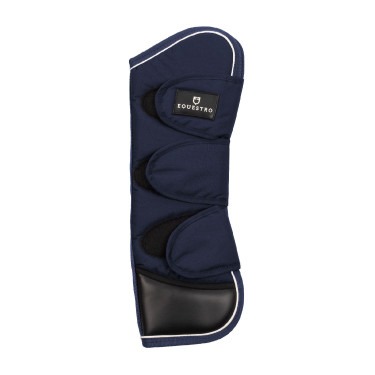 Set guêtres de transport et protège-queue Equestro patch en caoutchouc Marine Bleu marine