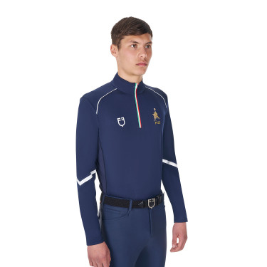 Sous-couche d’entraînement homme Equestro x FISE Marine blazer Bleu marine Sous-couche d’entraînement homme Equestro x FISE Marine blazer Bleu marine