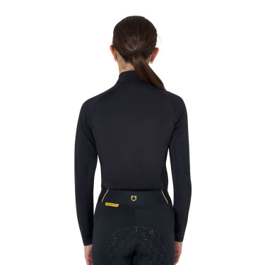 Sous-couche enfant unisexe Equestro en tissu technique Noir / noir
