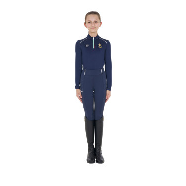 Sous-couche enfant unisexe Equestro x FISE Marine blazer Bleu marine