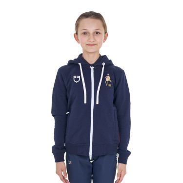 Sweat à capuche enfant unisexe en polaire Equestro x FISE Marine blazer Bleu marine Sweat à capuche enfant unisexe en polaire Equestro x FISE Marine blazer Bleu marine