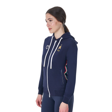 Sweat à capuche femme Equestro x FISE Marine blazer Bleu marine