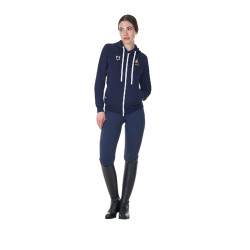 Sweat à capuche femme Equestro x FISE Marine blazer Bleu marine