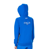 Sweat à capuche femme Equestro x FISE Bleu de savoie