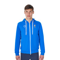 Sweat à capuche homme Equestro x FISE Bleu de savoie