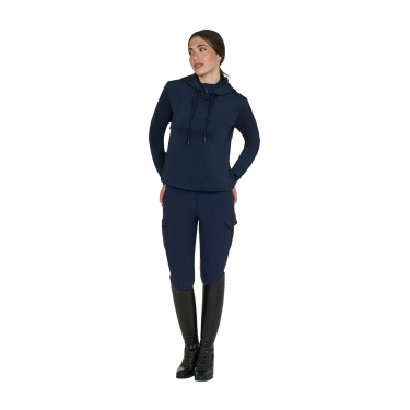 Sweat femme Equestro avec découpes Marine blazer Bleu marine