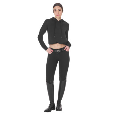 Sweat femme Equestro avec découpes Noir