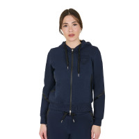 Sweat femme Equestro Institutional à zip frontal Marine blazer Bleu marine