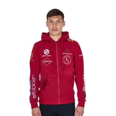 Sweat homme Equestro à capuche multi-logo Scooter Beige