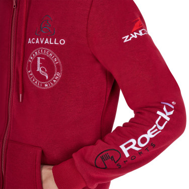 Sweat homme Equestro à capuche multi-logo Scooter Beige