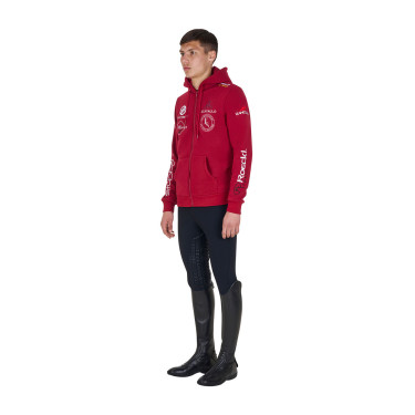 Sweat homme Equestro à capuche multi-logo Scooter Beige