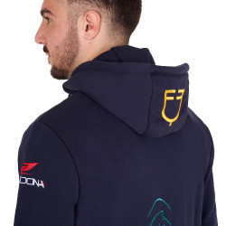 Sweat homme Equestro à capuche multi-logo Marine blazer Bleu marine