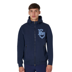 Sweat homme Equestro EQ à zip frontal Marine blazer Bleu marine