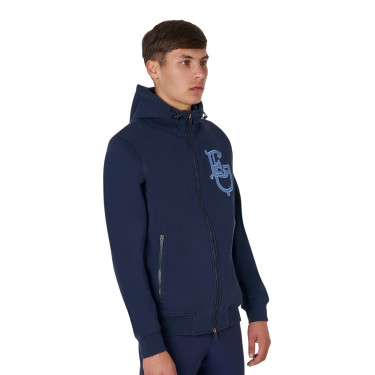 Sweat homme Equestro EQ à zip frontal Marine blazer Bleu marine