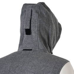 Sweat homme Equestro Institutional bicolore à zip frontal Gris mélangé / blanc antique