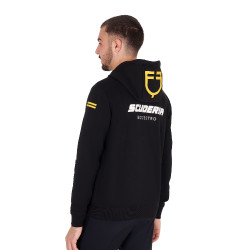 Sweat homme Equestro Scuderia à capuche Noir