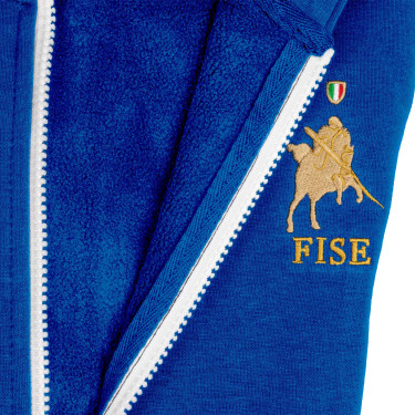 Sweat polaire femme Equestro x FISE Bleu de savoie Sweat polaire femme Equestro x FISE Bleu de savoie