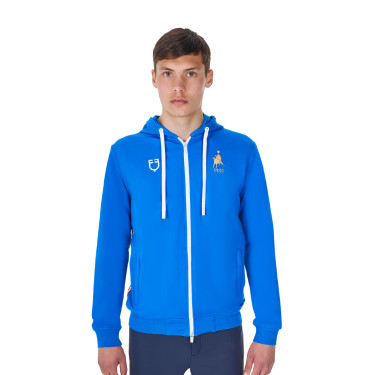 Sweat polaire homme Equestro x FISE Bleu de savoie Sweat polaire homme Equestro x FISE Bleu de savoie