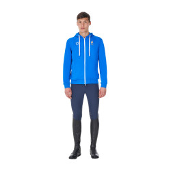 Sweat polaire homme Equestro x FISE Bleu de savoie Sweat polaire homme Equestro x FISE Bleu de savoie