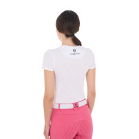 T-shirt femme Equestro So Lovely en coton manches courtes Blanc
