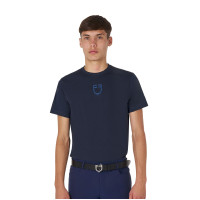 T-shirt homme Equestro basique à logo ton sur ton manches courtes Noir T-shirt homme Equestro basique à logo ton sur ton manches courtes Noir