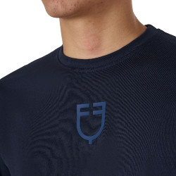 T-shirt homme Equestro basique à logo ton sur ton manches courtes Marine Bleu marine T-shirt homme Equestro basique à logo ton sur ton manches courtes Marine Bleu marine