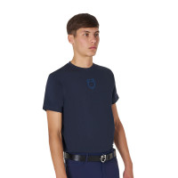 T-shirt homme Equestro basique à logo ton sur ton manches courtes Noir T-shirt homme Equestro basique à logo ton sur ton manches courtes Noir